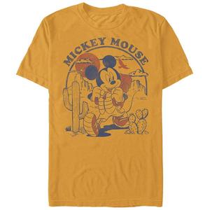 Мужская футболка с рисунком Disney's Mickey Mouse Hiking Guy, золотой