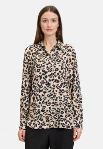 Блуза Betty & Co MIT PRINT, Beige Schwarz/Beige