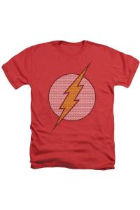 DC Comics Flash Flash Little Logos Взрослая футболка Heather / футболка Gildan, красный