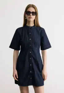 Платье-Рубашка с коротким рукавом, джинсовое платье Calvin Klein Jeans, Rinse