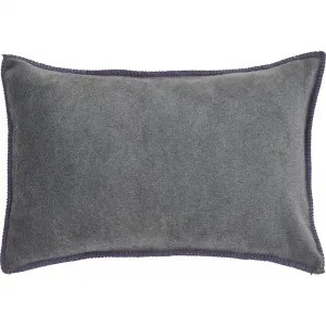 Декоративная подушка Cozy, однотонная, с гостиничным клапаном, наволочка без наполнителя, 1 шт. Done., Anthrazit/lila + unifarben