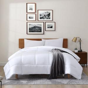 Альтернативное всесезонное теплое одеяло Swift Home Down с вышивкой в ​​коробочку, белый