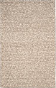 SAFAVIEH Natura Collection ковер 61 x 92 см бежевый NAT623B ручной работы Diamond Wool для прихожей, гостиной, фойе, спальни
