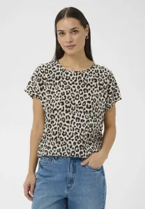 Янтарная блузка vilia Kaffe, Chalk Oak Black Animal