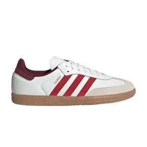 Кроссовки Adidas Samba OG, White Scarlet Shadow Red