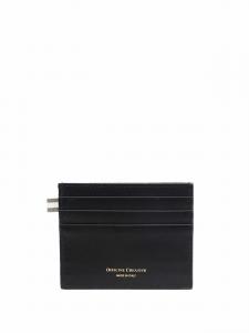 Officine Creative картхолдер Boudin с тисненым логотипом, черный