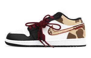 Jordan Air 1 Auspicious Horse Steps On Gold Абразивостойкие низкие винтажные баскетбольные кроссовки Unisex