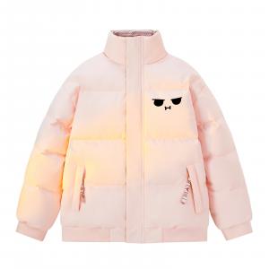 Пуховик Unisex Stand Collar утепленный стеганый HUANQIU, светло-розовый