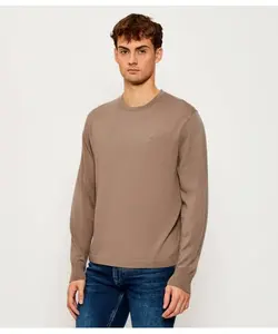 Шерстяной свитер Regular fit Calvin Klein, бежевый