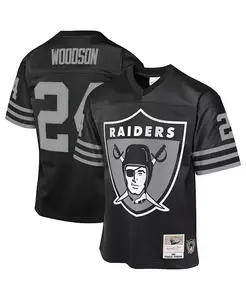Черная ретро-футболка Las Vegas Raiders 1998 для подростков Charles Woodson Mitchell & Ness