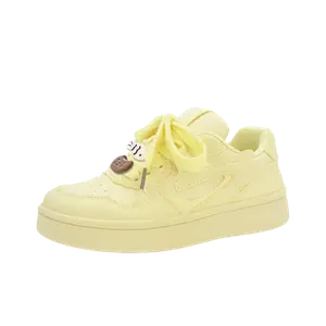 JimiXiong Женские низкие скейтерские кеды Yellow (Fish), цвет Yellow Fish