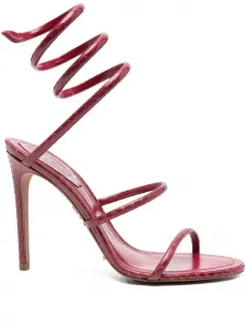 Босоножки Cleo 80 с ремешком на щиколотке René Caovilla, красный
