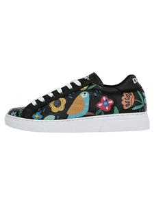 Кроссовки на шнуровке Dogo Ace Sneakers - Flowers & Birds BLACK, черный