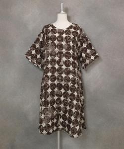 Хлопковое платье с круговым узором Studio Picone, цвет Beige X Brown (119)