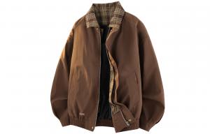 Куртка Unisex Lapel Moderate Workwear WARRIOR, коричневый[free diy badge]