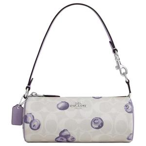 Nolita Signature Canvas Одноплечевая Сумка Маленького Размера Женская Серебристый, Мел и Светло-Фиолетовый COACH