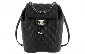 CHANEL Женский черный рюкзак из коровьей кожи Зальцбург