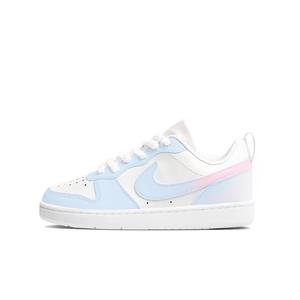 Nike Кроссовки для скейтбординга Court Borough женские, низкие, синие/белые/розовые