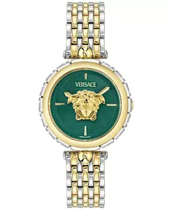 Женские часы Swiss Medusa Heritage с двухцветным браслетом из нержавеющей стали, 38 мм Versace