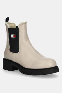 Ботинки TJW CHELSEA BOOT WL кожаные Tommy Jeans, бежевый