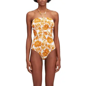 Слитный купальник Sundek с цветочным принтом, белый