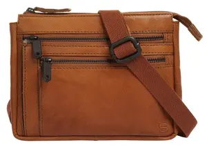 Сумка через плечо Spikes & Sparrow, натуральная кожа, цвет Cognac