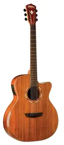 Акустическая электрогитара Washburn G55CE Comfort Deluxe серии 55 Grand Auditorium Cutaway. Клееное тело koa WCG55CE-O-U