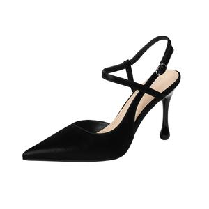 JIUXINGDAO Туфли на высоком тонком каблуке женские, черные