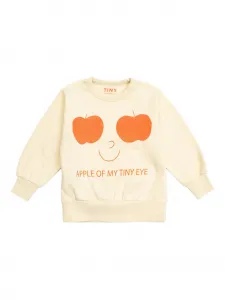 Толстовка с принтом «Яблочные глаза» Tiny Cottons, нейтральный