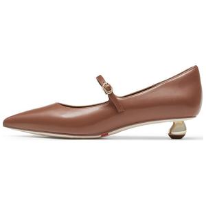 Босоножки на нестандартном каблуке Mary Jane 3 см женские Staccato, Fall Leaf коричневый