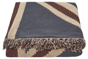 Одеяло Homescapes Union Jack im Vintage-Stil, 125x1x150 см цвет dunkelblau-rotbraun-cremebeige