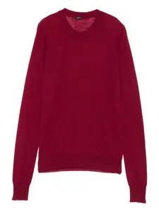 Кашемировый свитер с круглым вырезом JOSEPH, красный