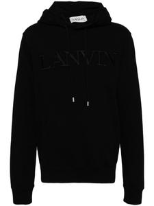 Lanvin худи с вышитым логотипом, черный