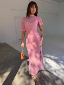 Платье миди Isabelle Bodycon с сетчатыми вставками Never Fully Dressed