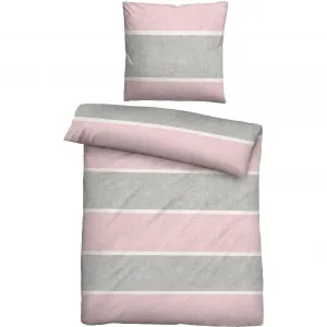 Постельное белье Biberna «Jonas», уютное, теплое, мягкое, простое в уходе, 100% хлопок, производство Германия, цвет rose