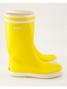 Женские резиновые сапоги Aigle высокие с логотипом, желтый