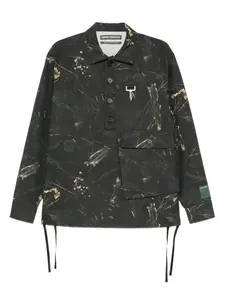 Карго-рубашка с цветочным принтом Reese Cooper, зеленый
