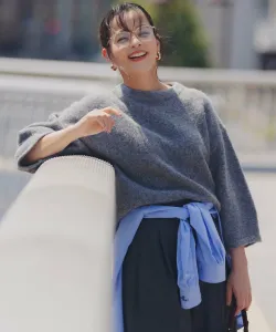 Вязаный пуловер с коротким рукавом Suite L, цвет Gray [004]