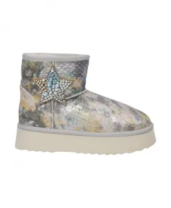 Комбинированные ботильоны Alma En Pena, серый