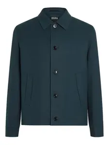Льняной пиджак на пуговицах Zegna, синий