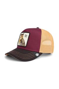 Бейсболка с трехцветной совой Goorin Bros, бордовый