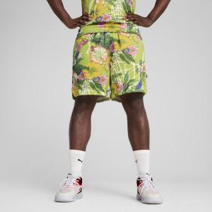 Мужские баскетбольные шорты Dunked In Florals Puma, зеленый