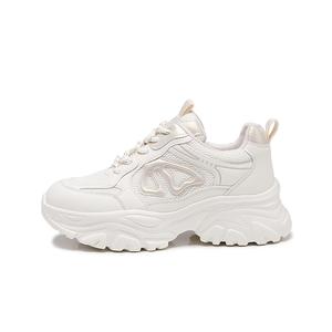 Низкие массивные кроссовки женские Bull charm, Beige Gold