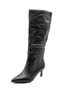 Черные кожаные туфли на высоком каблуке Steve Madden, черный