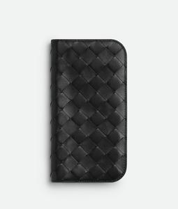 Intrecciato iphone 16 pro max folio case BOTTEGA VENETA, черный