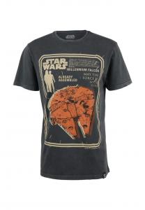 Футболка Звездные войны Тысячелетний Сокол собрана в неподвластном времени дизайне Re:Covered, серый