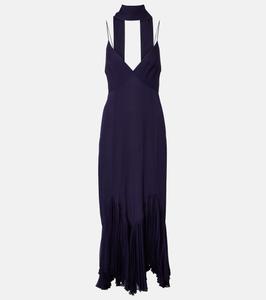 Шелковое платье миди Candita с шарфом Khaite, Amethyst