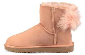 Сапоги зимние UGG Fluff Bow, розово-красный