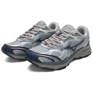 Антискользящие и износостойкие дышащие низкие кроссовки для бега унисекс Blue Black Mizuno, Black Blue