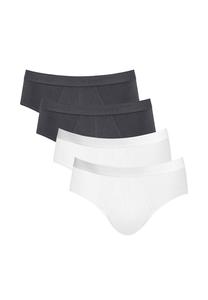 Трусы 4 шт. в упаковке - нижнее белье миди 24/7 хлопок логотип однотонные Sloggi, мультиколор